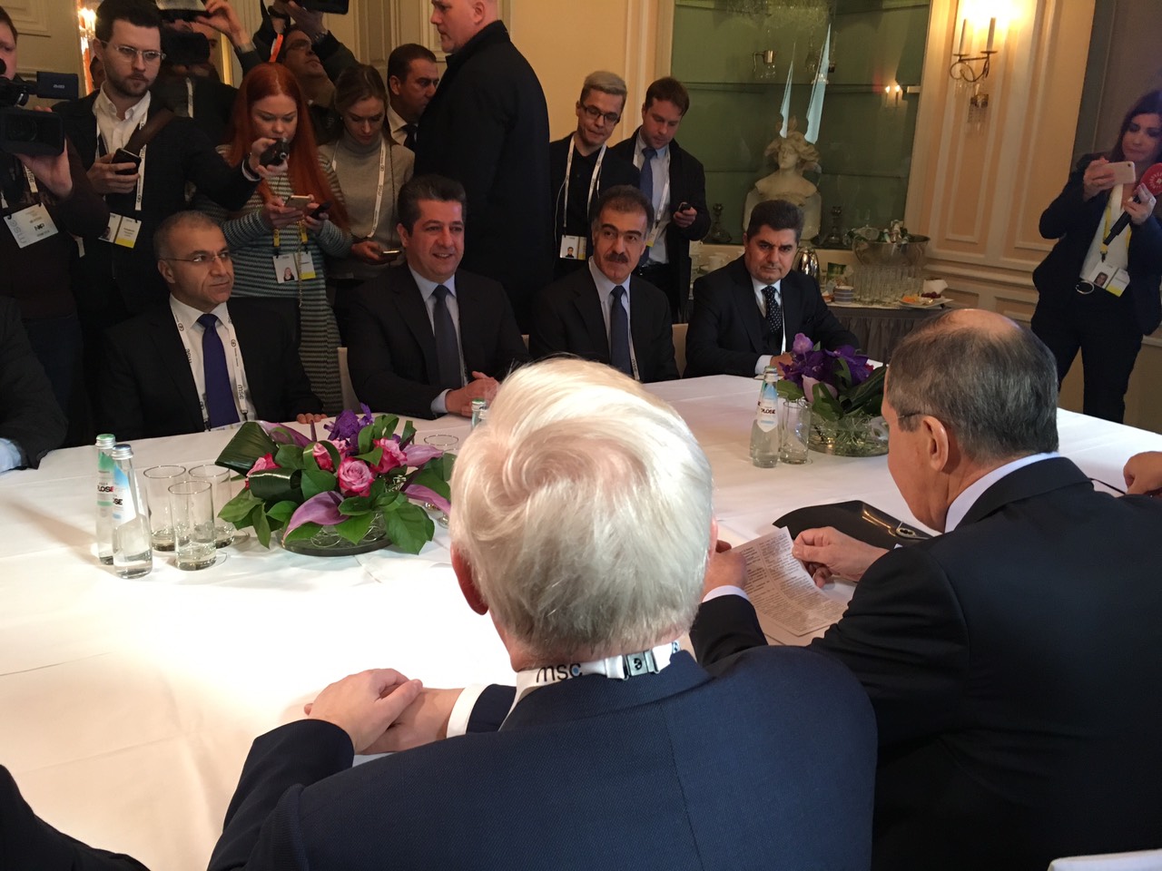 به‌ وێنه‌.. مه‌سرور بارزانى له‌گه‌ڵ سێرگى لاڤرۆڤ كۆبووه‌وه‌